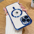 Mega Loja dos Produtos Blue / For iPhone 11 Pro Capa para iPhone 15 Magsafe com Proteção da Câmera