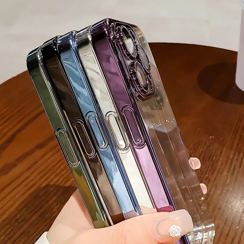 Mega Loja dos Produtos Capa para iPhone 15 de Silicone Transparente com Bordas