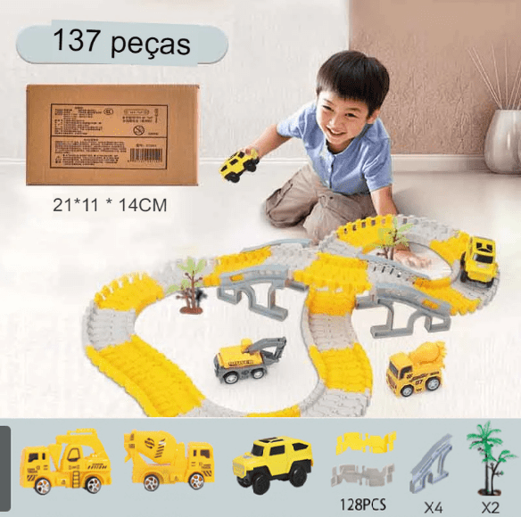 Mega Loja dos Produtos Infantil 137 Peças Pista Construção Track