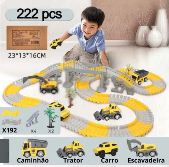 Mega Loja dos Produtos Infantil 221 Peças Pista Construção Track