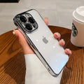 Mega Loja dos Produtos Prata / iPhone 15 Capa para iPhone 15 de Silicone Transparente com Bordas