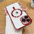 Mega Loja dos Produtos Red / For iPhone 11 Pro Capa para iPhone 15 Magsafe com Proteção da Câmera