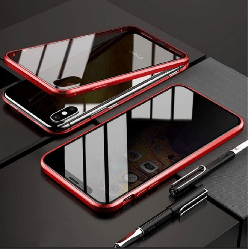 Mega Loja dos Produtos Tecnologia Vermelho / iPhone 7/8 Plus Capa para iPhone Magnética Blindada