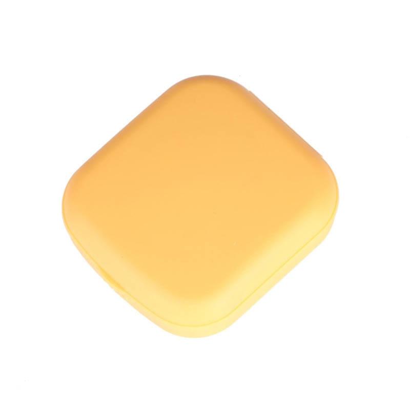 Mega Loja dos Produtos Amarelo Mini Estojo para Lentes de Contato com Espelho