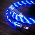 Mega Loja dos Produtos Azul / Micro USB Cabo de Carregamento Magnético com LED para iPhone e Android
