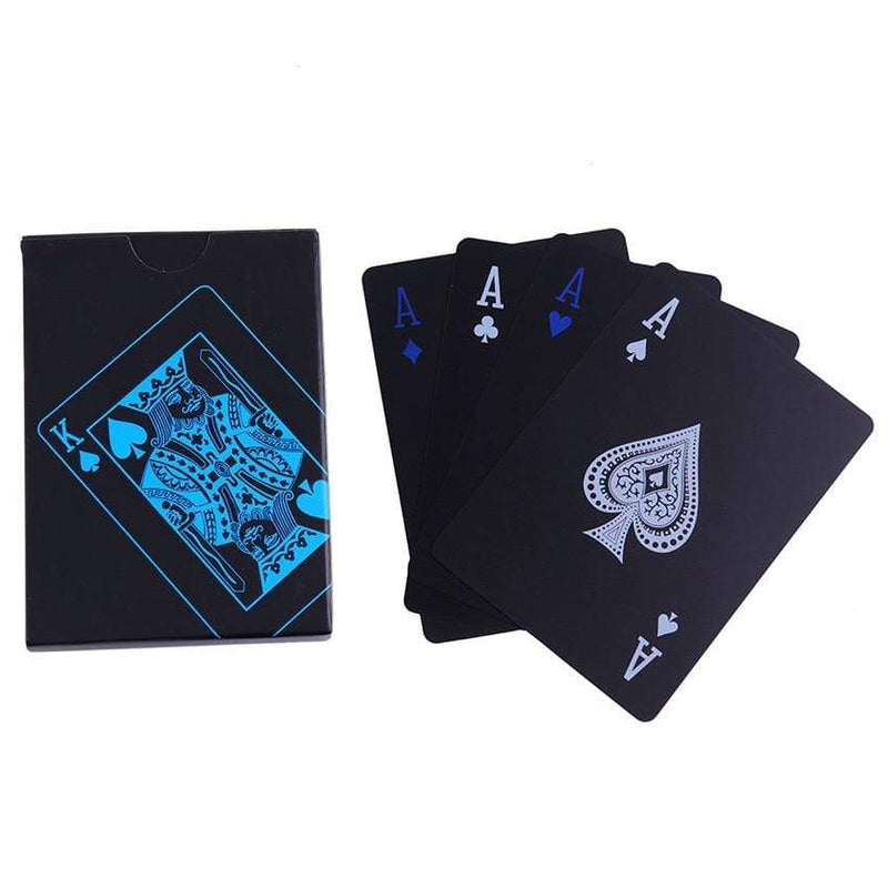 Mega Loja dos Produtos Azul/Prata Cartas de Baralho Impermeáveis 54 Cartas
