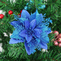 Mega Loja dos Produtos Casa Azul Flor para Enfeite de Natal 14cm - 5 Unidades