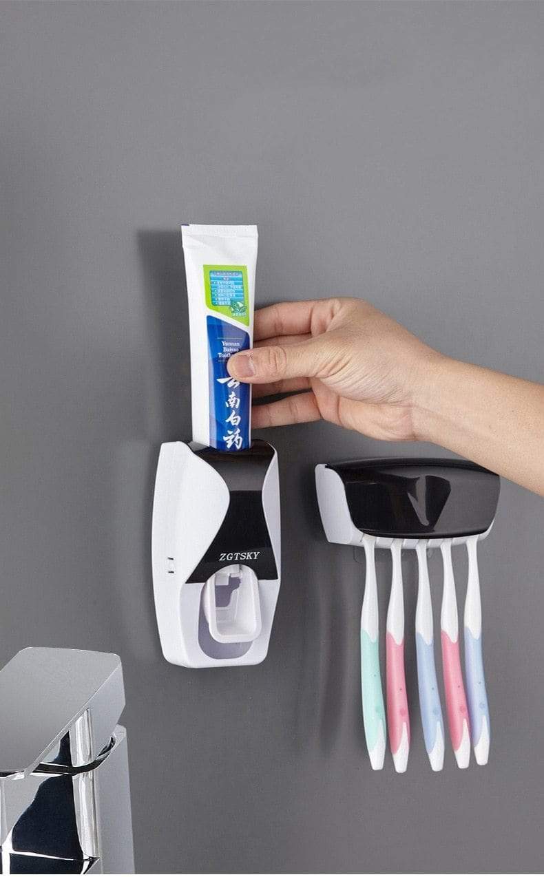 Mega Loja dos Produtos Casa Dispenser Automático de Pasta de Dentes com Suporte para Escova