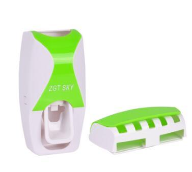 Mega Loja dos Produtos Casa Dispenser + Suporte Verde Dispenser Automático de Pasta de Dentes com Suporte para Escova