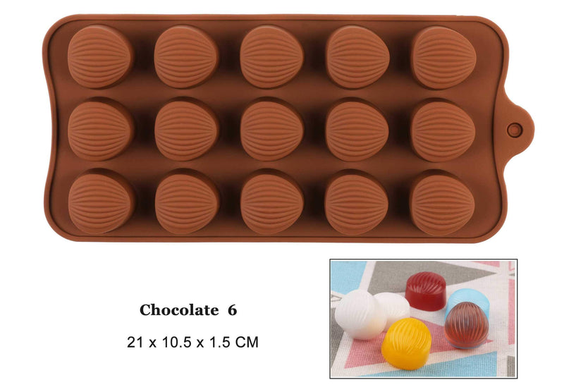 Mega Loja dos Produtos Chocolate 6 Molde de Silicone para Chocolate