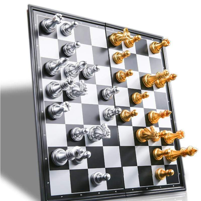 Jogo de xadrez magnético ferromagnético plástico jogo de tabuleiro  interativo 2024