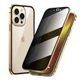 Mega Loja dos Produtos iPhone 13 / Dourado Capa para iPhone Magnética Blindada com Tela de Privacidade