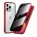 Mega Loja dos Produtos iPhone 13 / Vermelho Capa para iPhone Magnética Blindada com Tela de Privacidade