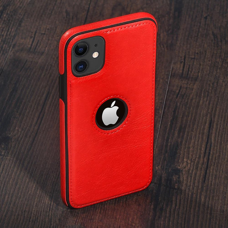 Mega Loja dos Produtos iPhone XS / Vermelho Capa para iPhone de Couro