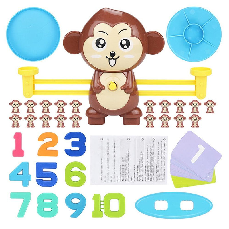 Mega Loja dos Produtos Macaco Brinquedo Educativo - Balança Equilibrista para ensinar Matemática