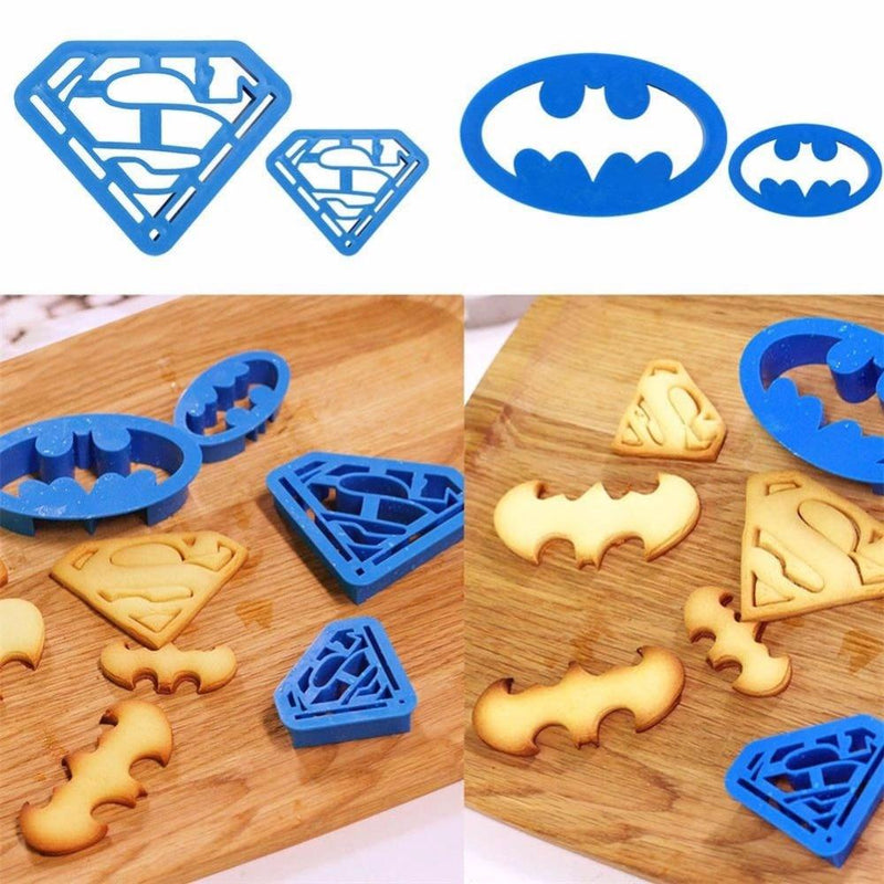 Mega Loja dos Produtos Molde para Biscoitos Super-Heróis 4 Peças