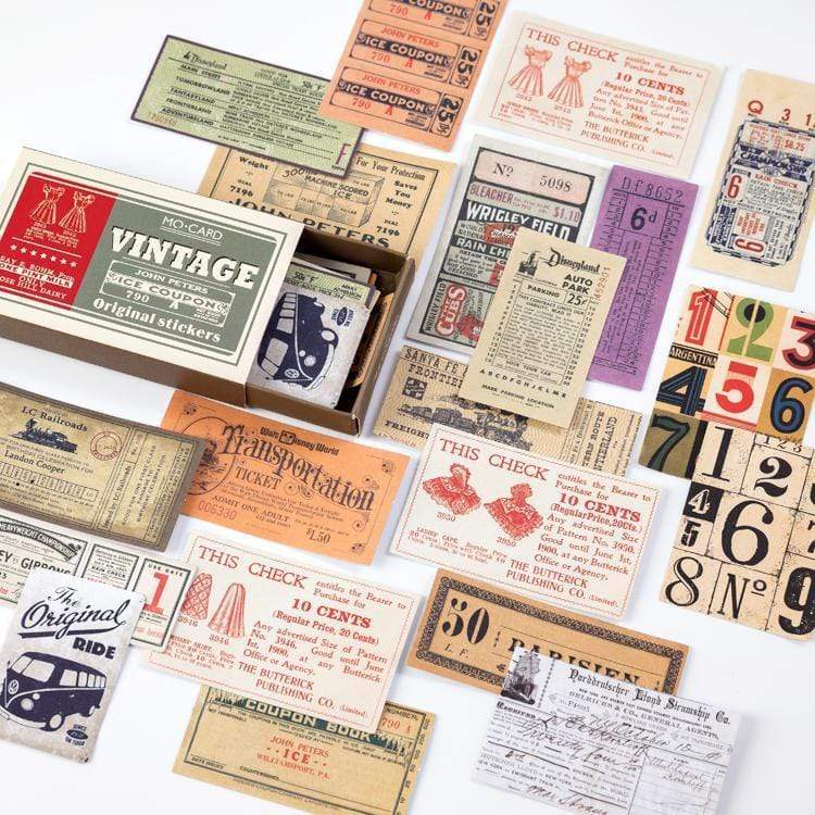 Mega Loja dos Produtos Outras C Adesivos Vintage para Diário, Decoração de Livro