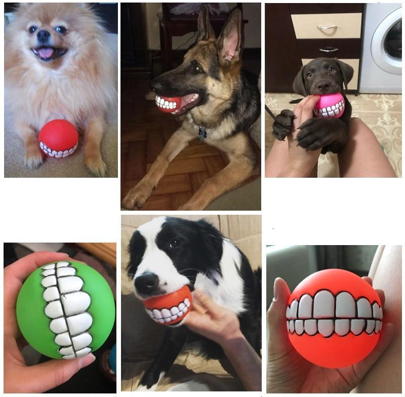 Mega Loja dos Produtos Pets Bola de Borracha para Pets com Sorriso