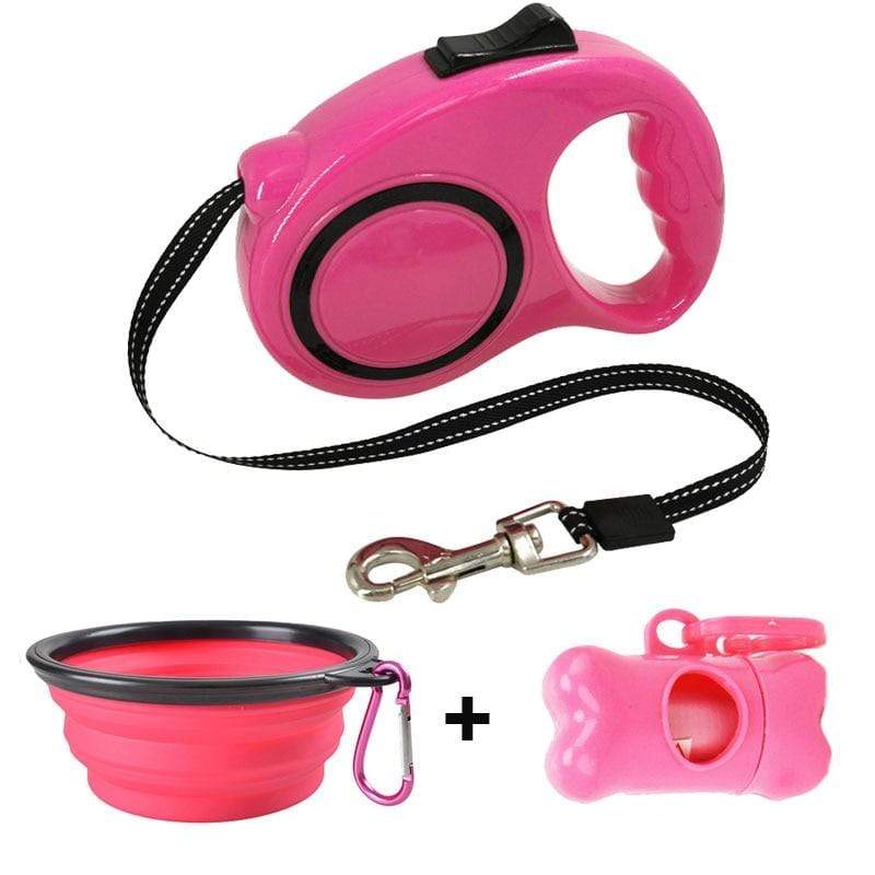 Mega Loja dos Produtos Pink / 3 m Kit Passeio para Cães com Guia, Pote de Água e Porta Sacola