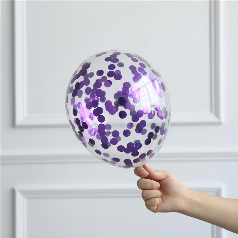 Mega Loja dos Produtos Roxo / 10 Balões de Festa com Confetes 10 Unidades