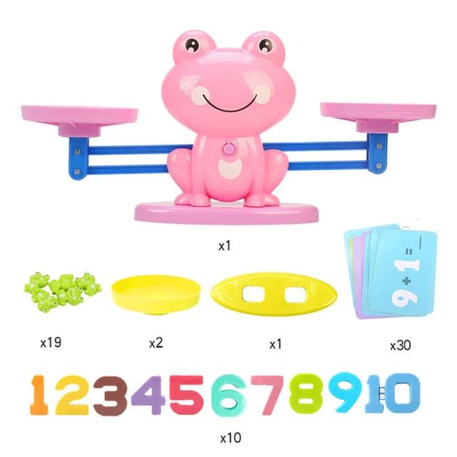 Mega Loja dos Produtos Sapo Rosa Brinquedo Educativo - Balança Equilibrista para ensinar Matemática