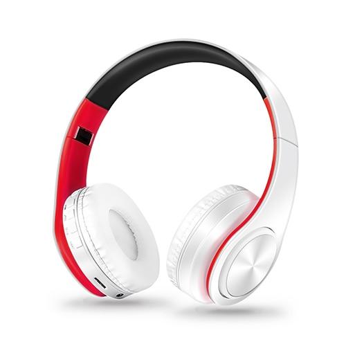 Mega Loja dos Produtos Tecnologia branco/vermelho Headset Bluetooth Sem Fio Estéreo