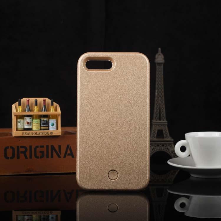 Mega Loja dos Produtos Tecnologia Dourado / iPhone 7 8 Capinha para iPhone com LED para Selfies