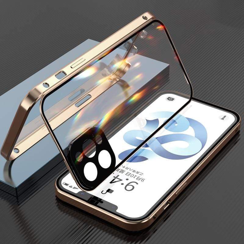Mega Loja dos Produtos Tecnologia iPhone 12 Mini / Dourado Capinha para iPhone 2 em 1
