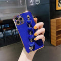 Mega Loja dos Produtos Tecnologia iPhone 7 / Azul Royal Capa para iPhone com Corrente de Coração