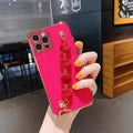 Mega Loja dos Produtos Tecnologia iPhone 7 / Vermelho Capa para iPhone com Corrente de Coração