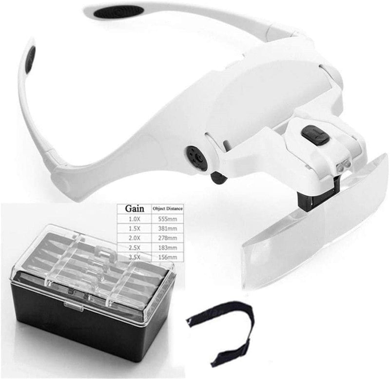 Mega Loja dos Produtos Tecnologia Lentes Quadradas Óculos Lupa com LED