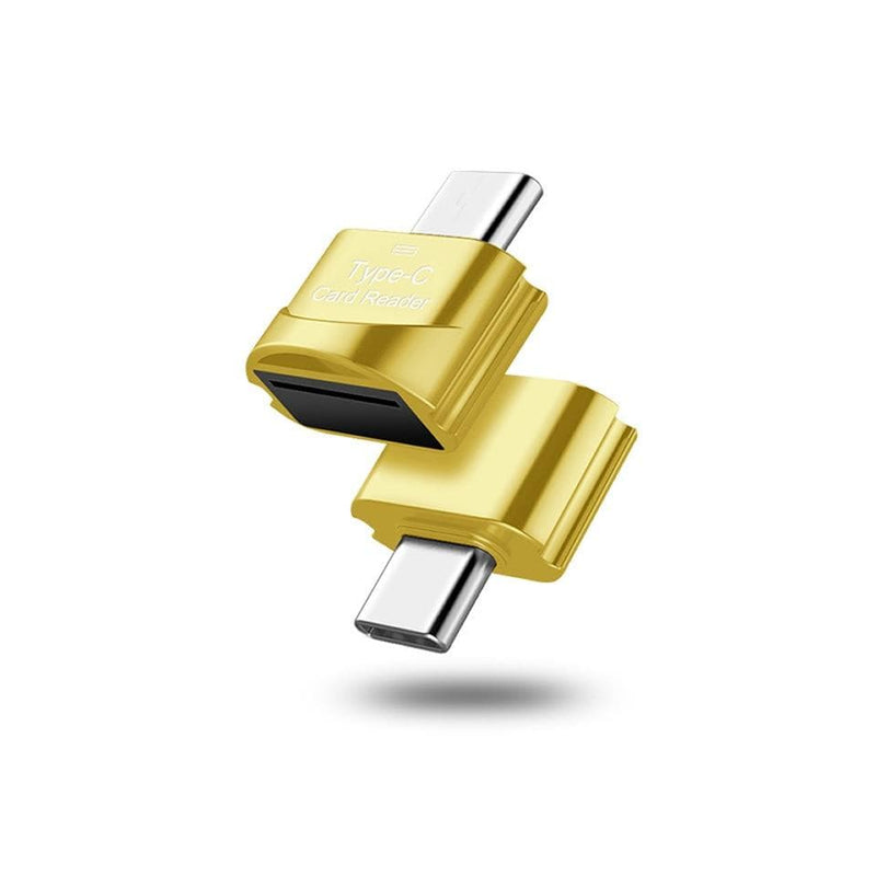 Mega Loja dos Produtos Tipo-C Dourado Leitor de Cartão de Memória USB 3 em 1