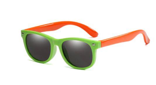 Mega Loja dos Produtos Verde/Laranja Óculos de Sol Infantil Maleável Lentes Polarizadas