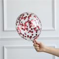 Mega Loja dos Produtos Vermelho / 10 Balões de Festa com Confetes 10 Unidades