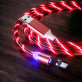Mega Loja dos Produtos Vermelho / Micro USB Cabo de Carregamento Magnético com LED para iPhone e Android